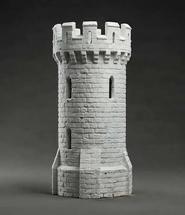Medieval stone tower model