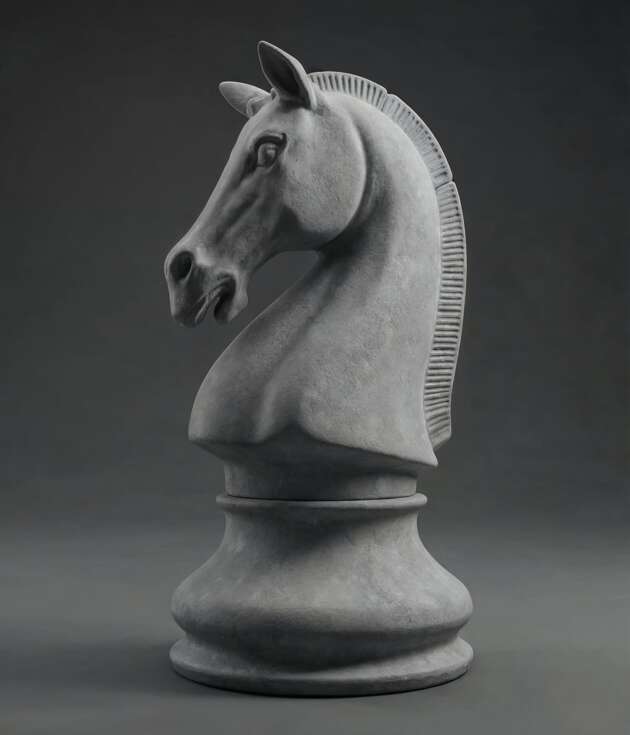 Classic horse knight chess piece